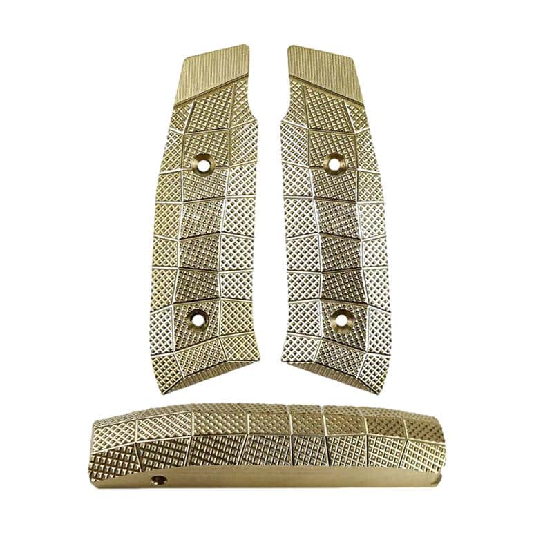 LOKGrips<br><b>Laugo Arms Alien GridLOK Brass Grips and Backstrap Combo </b><br> Brass | 1