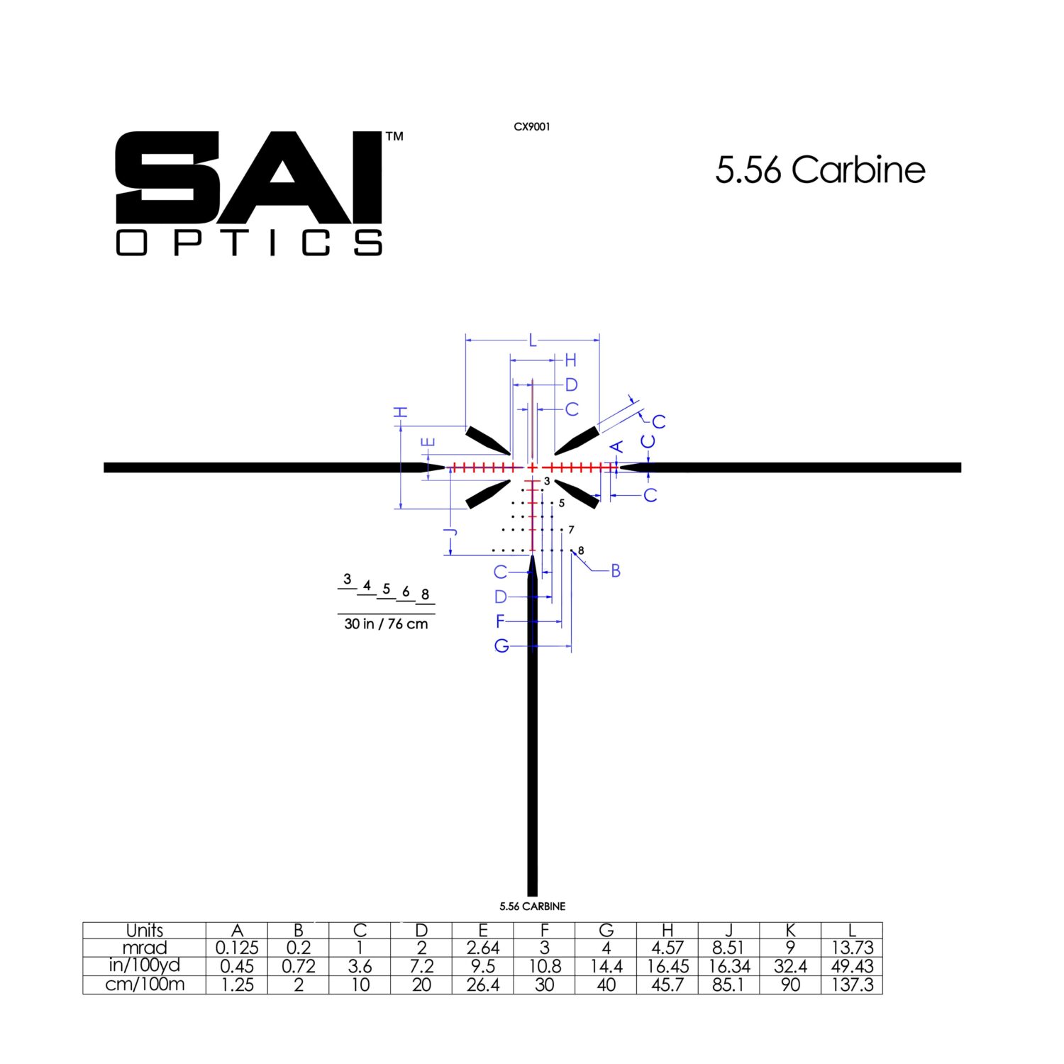 SAI OPTICS SAI 6 1-6x24mm 5.56