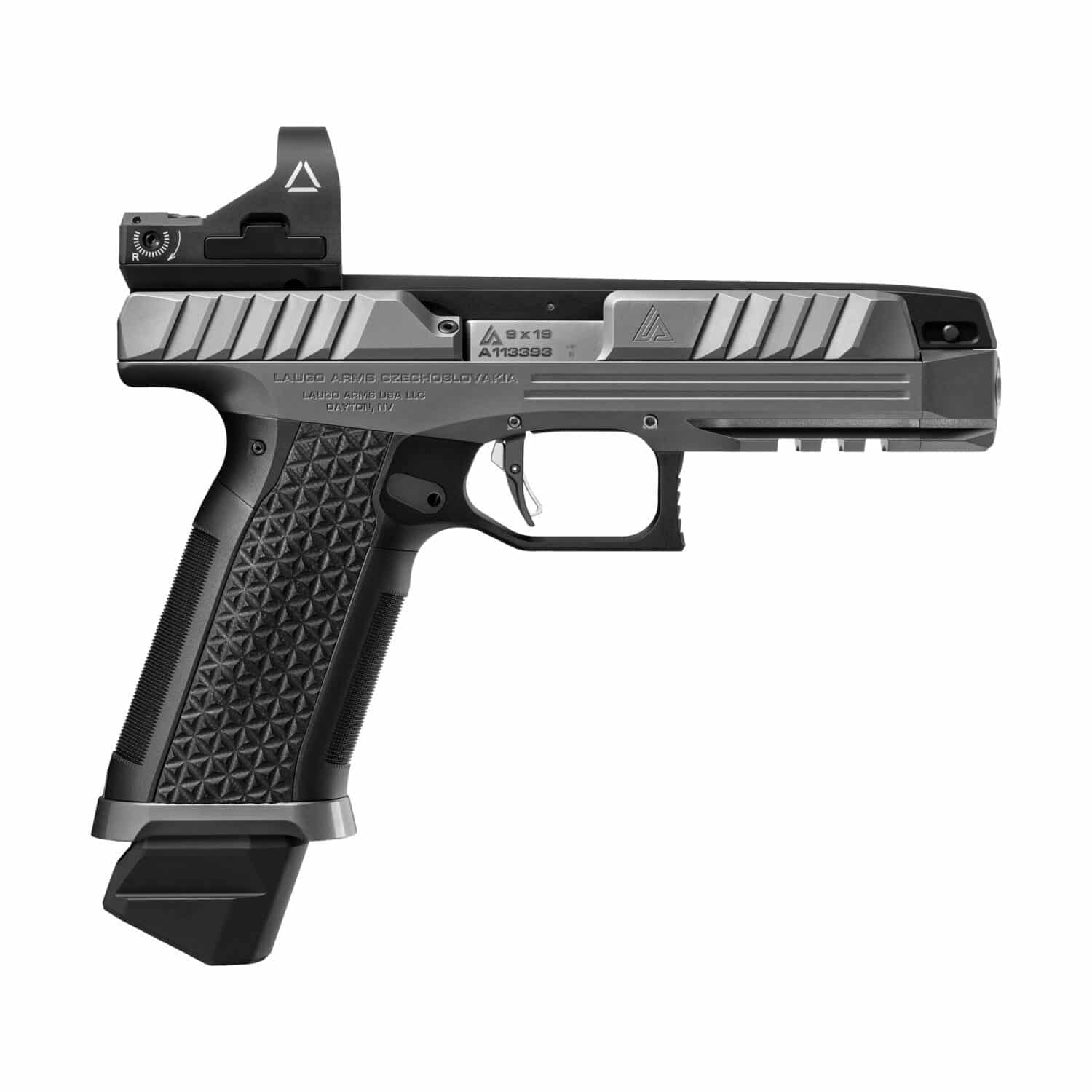Laugo Arms <br><b>Alien Creator Full Kit</b><br> 9mm Para | Grey/Black | Threaded Barrel 6
