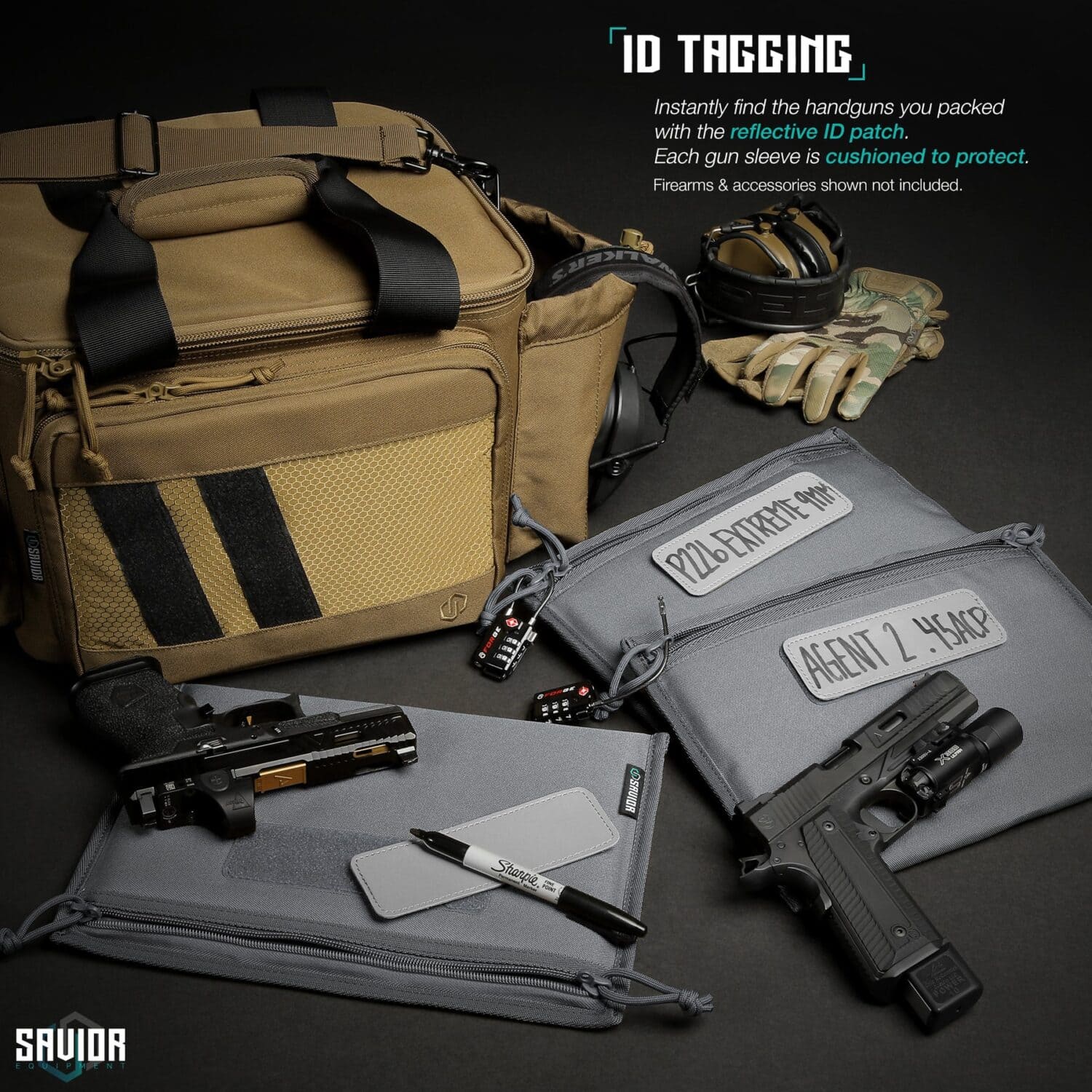 Savior Equipment <br><b>Pistol Sleeve 3 Stück </b><br> zu Specialist - Range Bag 9