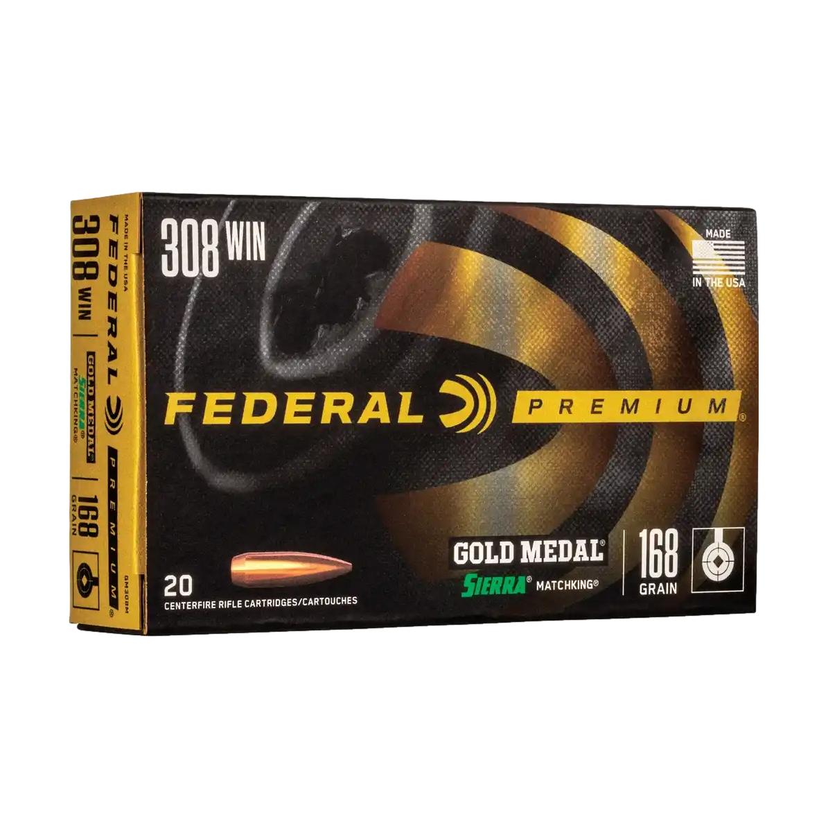 Federal<br><b>Premium Gold Medal | Sierra Matchking | 168grs | 10.9g </b><br>.308 Win. | 20 Schuss 1